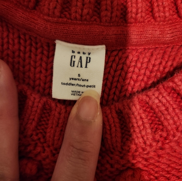 Gap cotton sweater size 5 girl - Picture 2 of 3